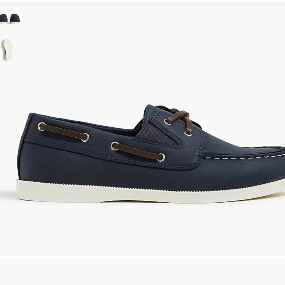 J.CREW‎ Factory Crew Cuts Boys' Boat Shoes Blue Loafers Size 12